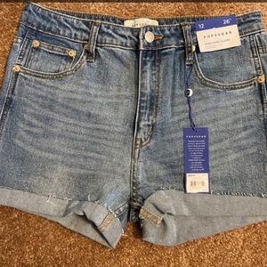 Popsugar size 12 jeans cut into shorts.